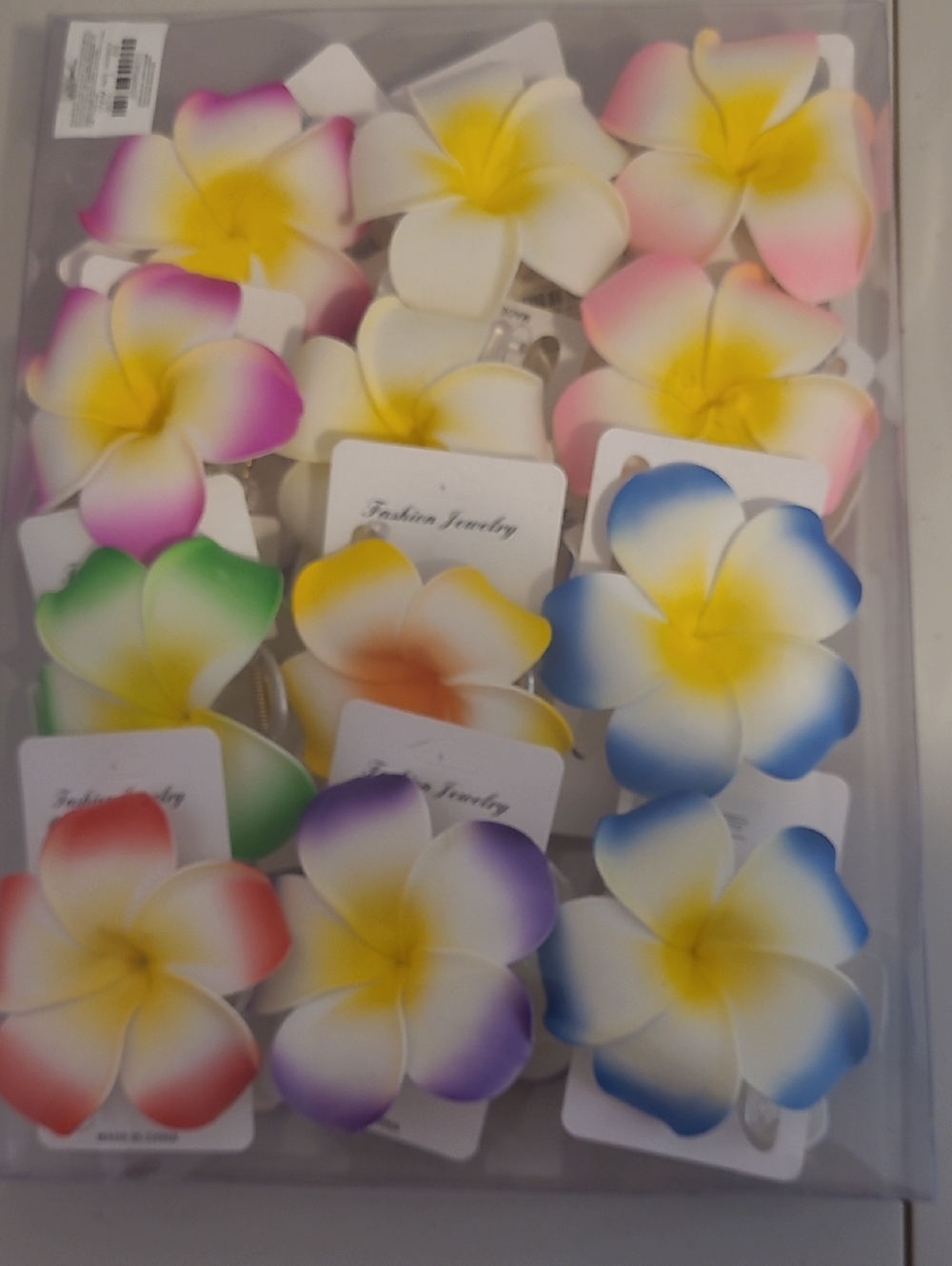 Set Of 12 Floral Hair Claws